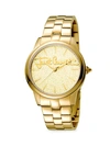 JUST CAVALLI GLAM CHIC MOHAIR GOLDTONE STAINLESS STEEL WATCH,0400013268471