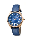 JUST CAVALLI STAINLESS STEEL & LEATHER-STRAP WATCH,0400013268750