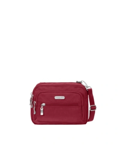 Baggallini Triple Zip Bag In Red