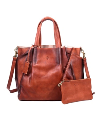 Old Trend Women's Genuine Leather Sprout Land Tote Bag In Cognac