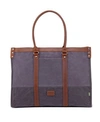 TSD BRAND STONE CREEK WAXED CANVAS TOTE BAG