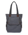 Tsd Brand Atona Canvas Tote Bag In Gray