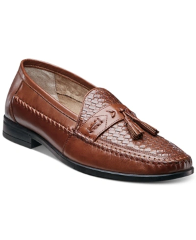 Nunn Bush Men's Strafford Woven Tassel Loafers Men's Shoes In Cognac