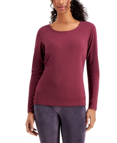 32 Degrees Base Layer Scoop-neck Top In Fig