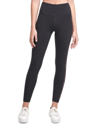 Calvin Klein Performance Rhinestone-embellished High-waist Leggings In Pld Azalea
