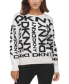 DKNY EXPLODED LOGO PULLOVER SWEATER