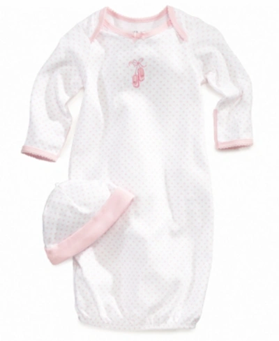 Little Me Baby Girls Ballet Hearts Gown And Beanie Set In White
