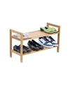 OCEANSTAR 2-TIER BAMBOO SHOE RACK