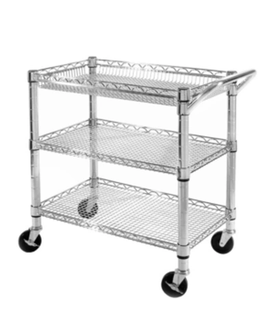 Seville Classics Heavy Duty Utility Cart In Silver