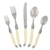 French Home Laguiole 20 Piece Stainless Steel Flatware Set, Service For 4 In Ivory