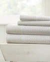 Ienjoy Home The Farmhouse Chic Premium Ultra Soft Pattern 4 Piece Sheet Set By Home Collection - Queen Bedding In Grey Stippled
