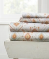 Ienjoy Home The Boho & Beyond Premium Ultra Soft Pattern 4-pc. Sheet Set, Queen In Coral