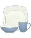 Noritake Colorwave Square 4 Piece Place Setting In Ice