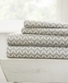 Ienjoy Home The Farmhouse Chic Premium Ultra Soft Pattern 4 Piece Sheet Set By Home Collection - Cal King Beddin In Grey Chevron