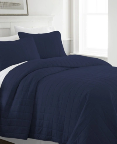 IENJOY HOME ULTRA SOFT SQUARE PATTERN QUILTED COVERLET SET, KING