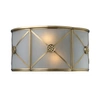 Elk Lighting Preston 2-light Wb In Solid Brushed Brass In Brass