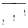 ELK LIGHTING MENLOW PARK 3-LIGHT LINEAR PENDANT IN OILED BRONZE
