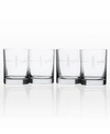 Rolf Glass Fly Fishing Double Old Fashioned 14oz - Set Of 4 Glasses In No Color