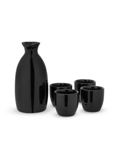 True Moga 5pc Sake Set In Black