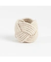 Saro Lifestyle Braided Jute Napkin Ring, Set Of 4 In Ivory