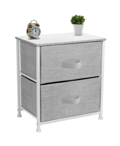 Sorbus Nightstand With 2 Drawers In White