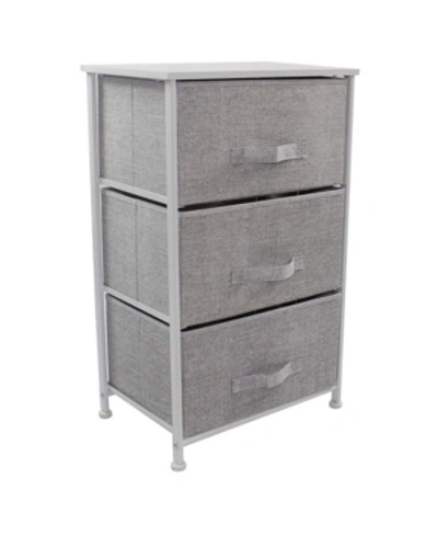 Sorbus Nightstand With 3 Drawers In White