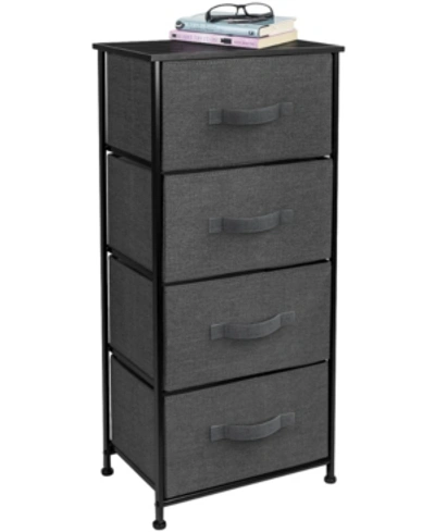 Sorbus Nightstand Chest With 4 Drawers In Black