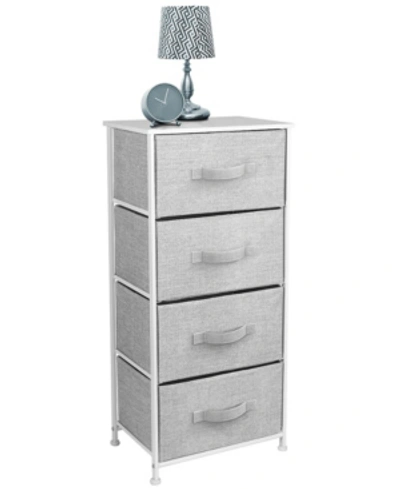 Sorbus Nightstand Chest With 4 Drawers In White