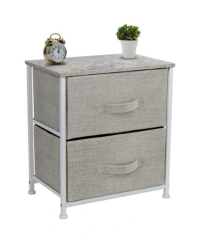 Sorbus Nightstand With 2 Drawers In Gray