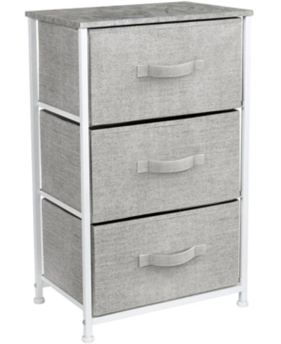 Sorbus Nightstand With 3 Drawers In Gray