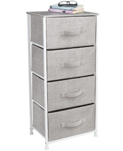 Sorbus Nightstand Chest With 4 Drawers In Gray