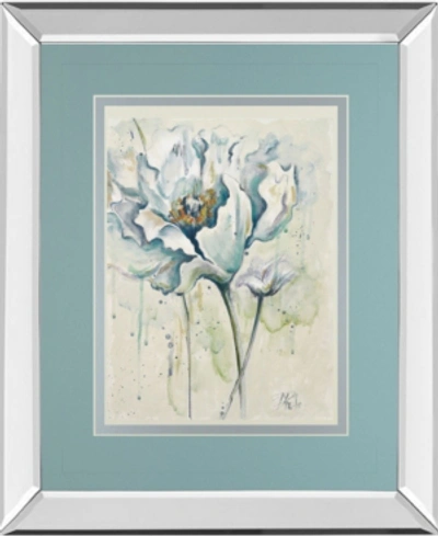 Classy Art Fresh Poppies I By Patricia Pinto Mirror Framed Print Wall Art In Blue
