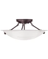 Livex Oasis Semi Flush In Bronze
