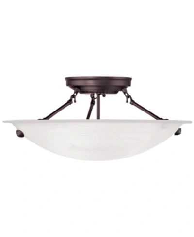 Livex Oasis Semi Flush In Bronze