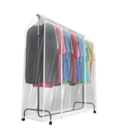 Sorbus Garment Rack Cover 6 Feat Transparent Clothes Rail Cover In Clear