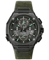 BULOVA MEN'S PRECISIONIST CHRONOGRAPH GREEN LEATHER STRAP WATCH 44.7X46.8MM, A SPECIAL EDITION