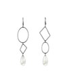 ADORNIA THREE TIER GEOMETRIC DROP EARRINGS