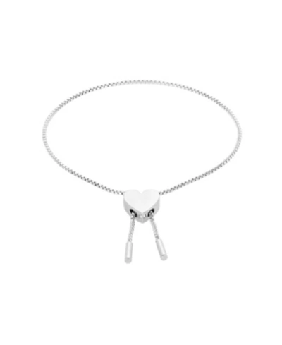 Adornia Heart Bolo Bracelet In Silver