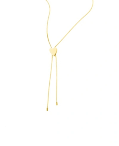 Adornia Gold Vermeil Heart Bolo Necklace In Yellow