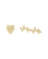 ADORNIA MAMA CURVED EARRING PAIR SET