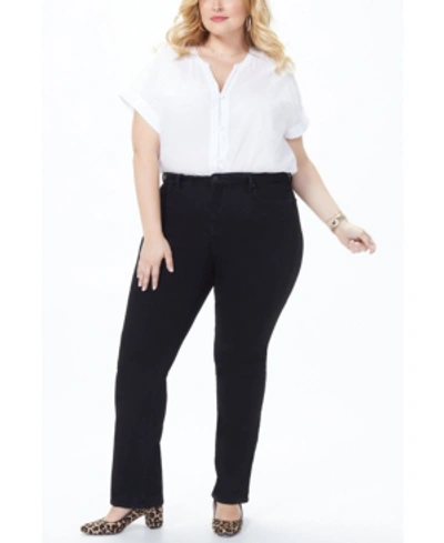 Nydj Plus Size Barbara Bootcut Jeans In Black