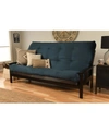 Kodiak Monterey Futon In Espresso Finish In Blue