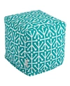 MAJESTIC HOME GOODS ARUBA OTTOMAN POUF CUBE 17" X 17"