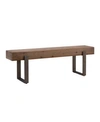 Southern Enterprises Maeve Rustic Industrial Bench In Brown