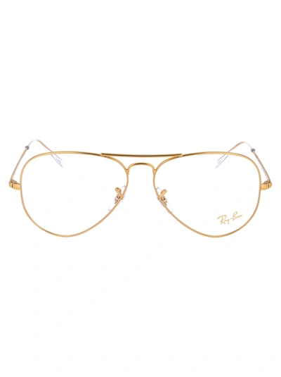 Ray Ban Aviator Glasses In 3086 Gold