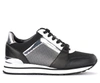 MICHAEL KORS SNEAKER BILLIE TRAINER MODEL MADE OF BLACK AND SILVER LEATHER,11590668