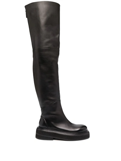 Marsèll Over-the-knee Leather Boots In Black