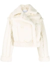 STAND STUDIO DOUBLE BREASTED FAUX SHEARLING JACKET
