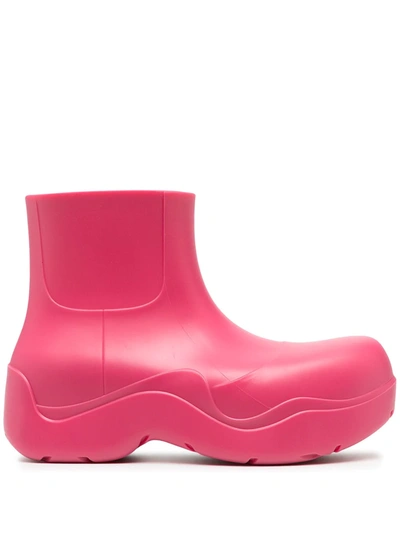 Bottega Veneta Bv Puddle Biodegradable-rubber Ankle Boots In Pink