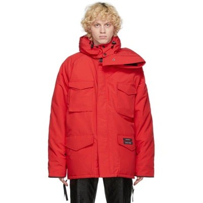 Y/project 红色 Canada Goose 联名 Constable 羽绒派克大衣 In Red